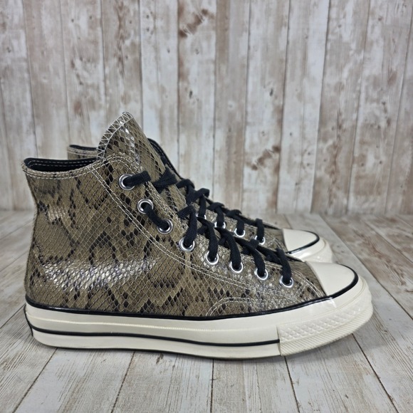 Converse Chuck Taylor All‎ Star 70s Snake Print High Top Sneakers 8.5 - Picture 1 of 8